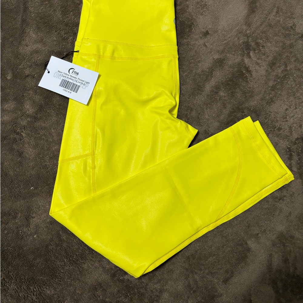 Bright Yellow Kids Active Leggings